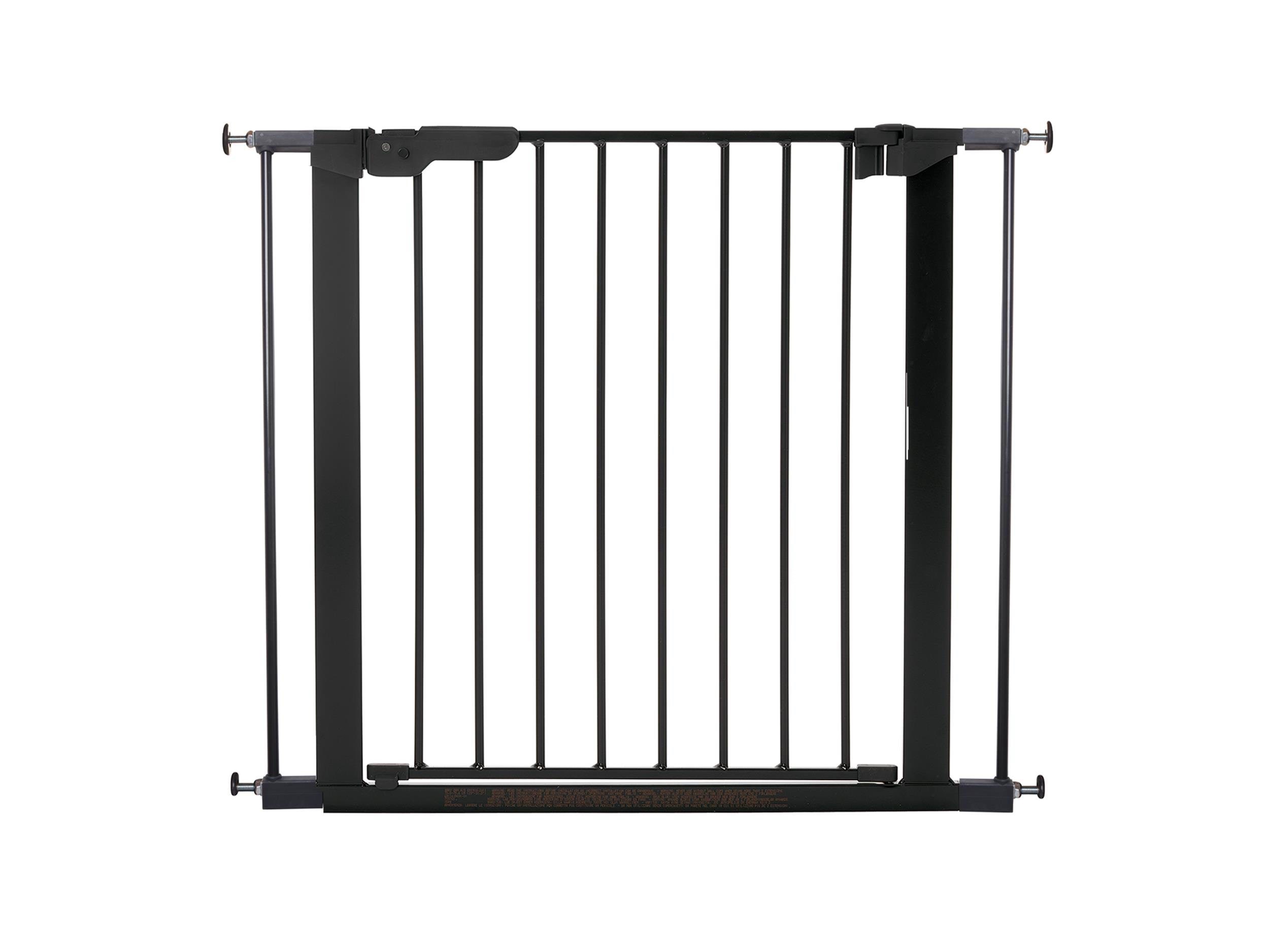 BabyDan Premier sikkerhedsgitter med 2 forlængere, sort, 86-93,3 cm Babyudstyr 500908