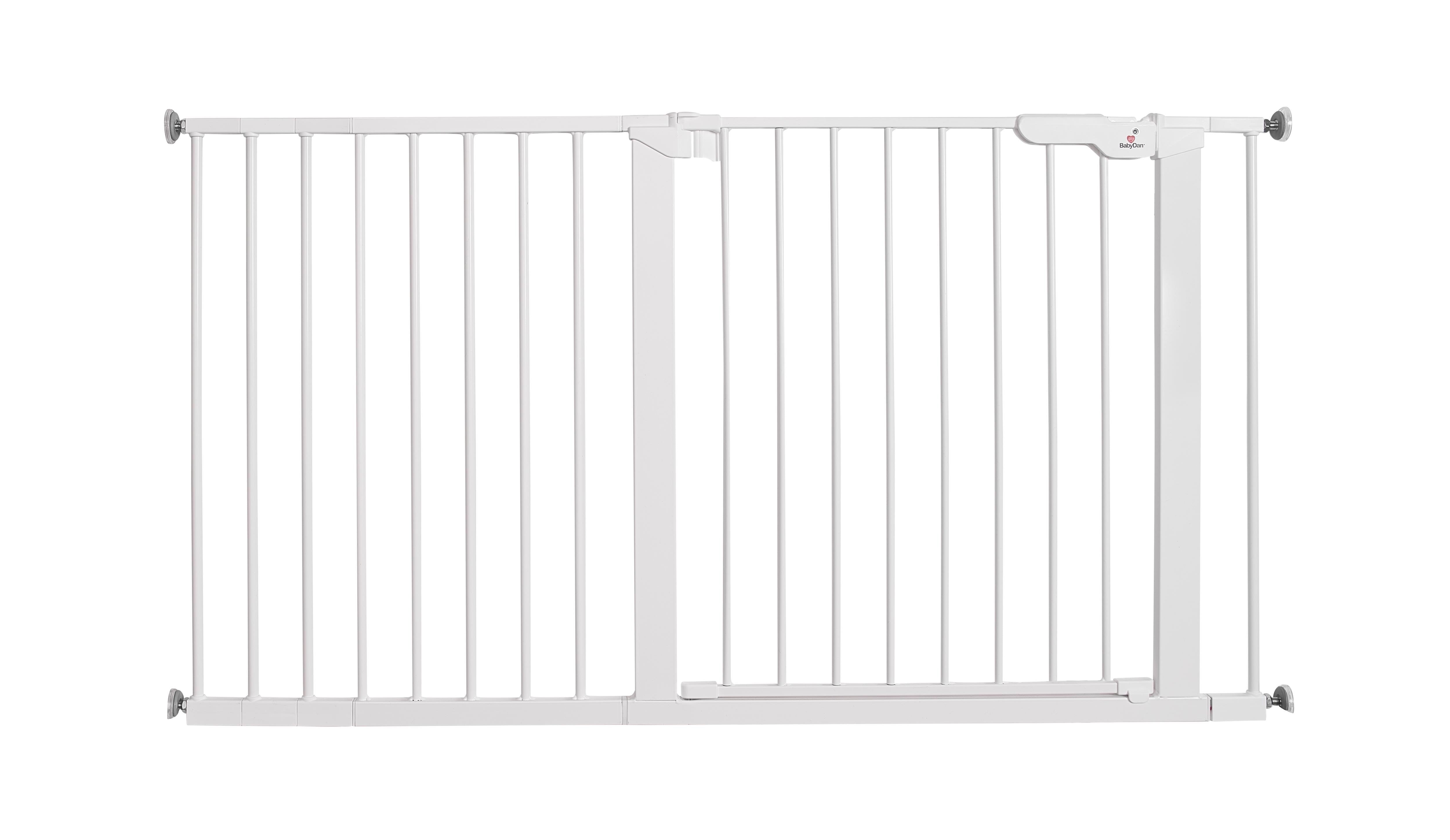 BabyDan Premier sikkerhedsgitter ekstra bred, hvid, 132,5-138,7 cm Babyudstyr 60114-2499-01