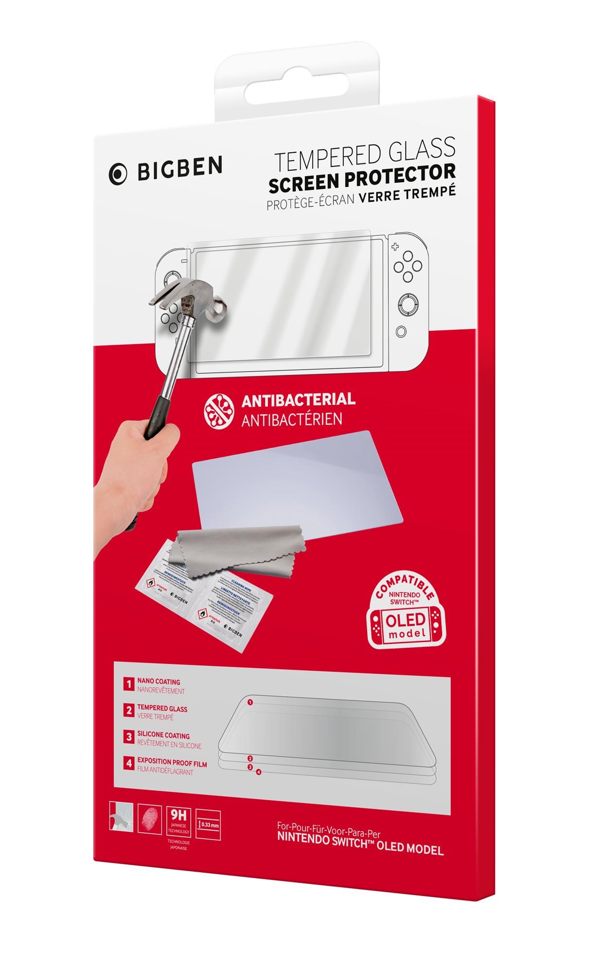BigBen Interactive Tempered Glass Screen Protector - Nintendo Switch OLED Spil Tilbehør 3665962010633