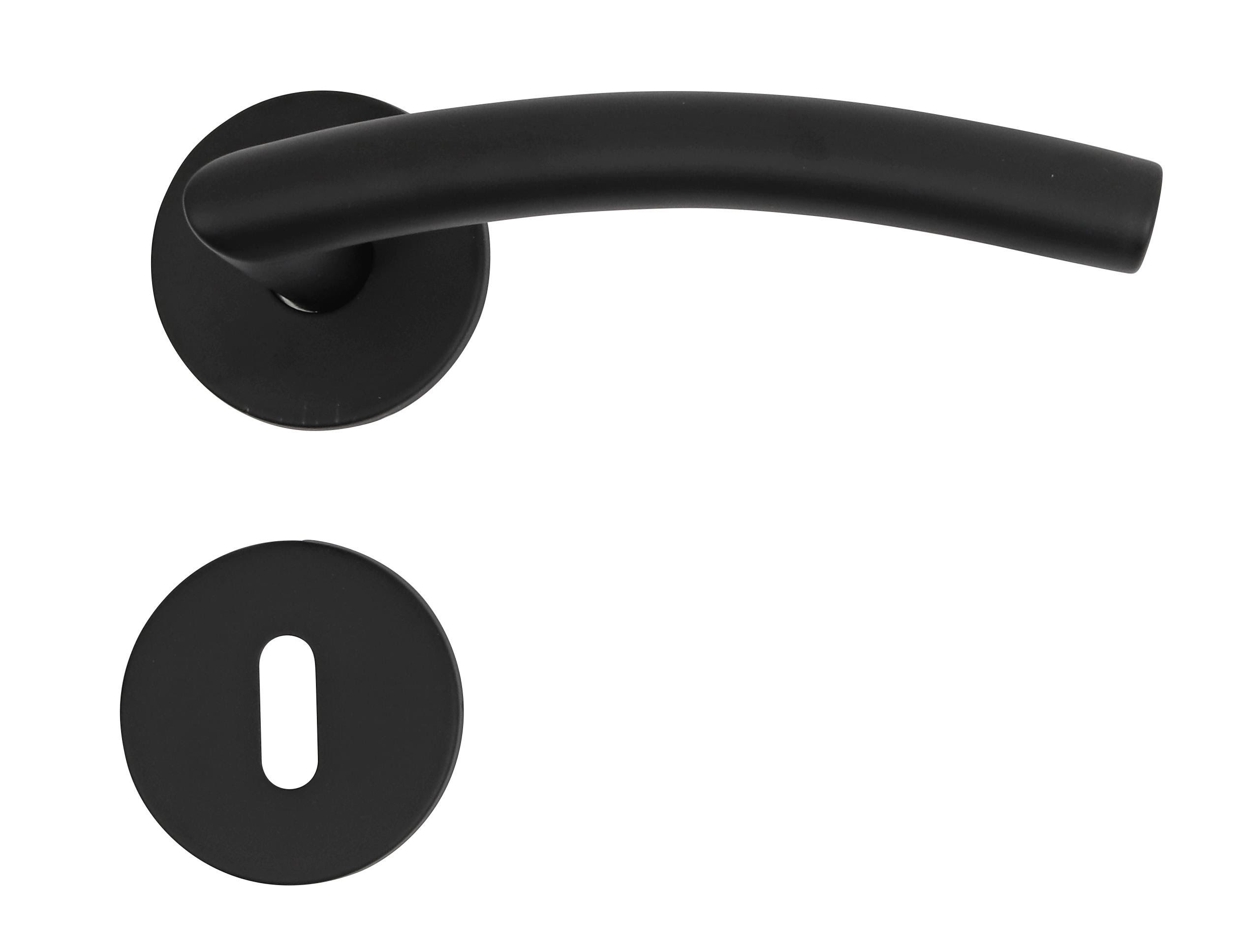 Home>it Door Handle With B-handle 16 mm Matte Black Beslag 13268