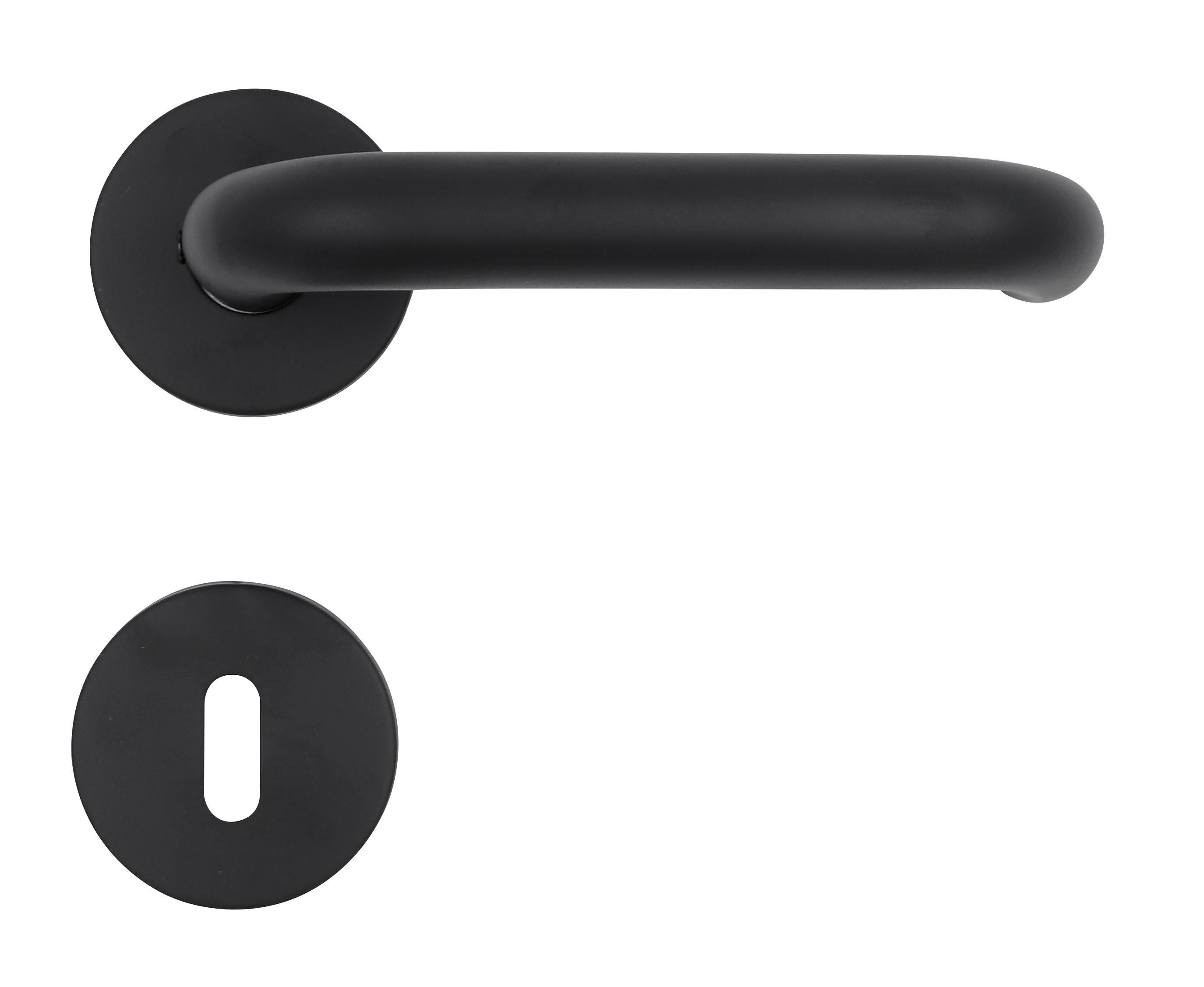 Home>it Door Handle With U-handle 19 mm Matt Black Beslag 13332