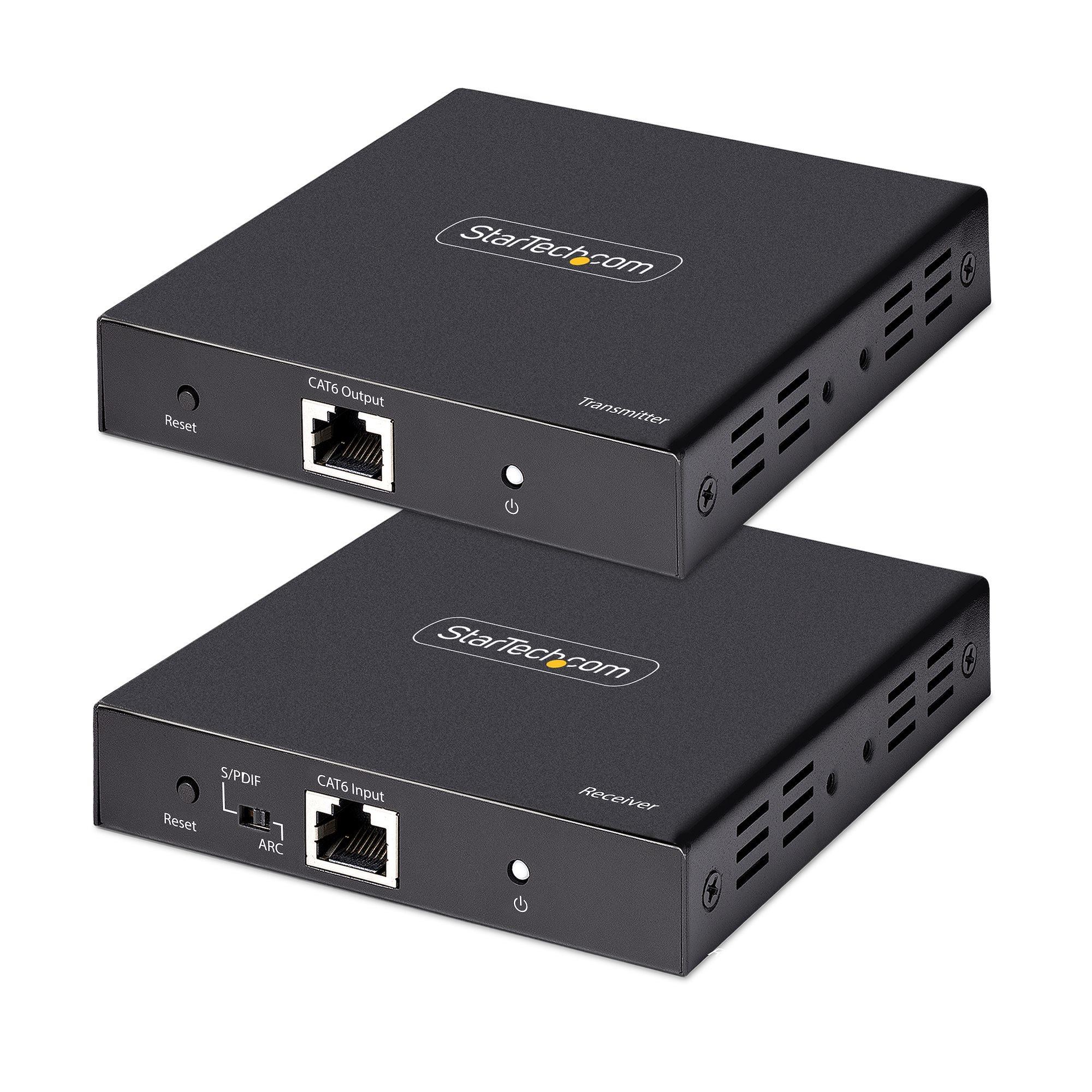 StarTech.com 4K70IC-EXTEND-HDMI 4K HDMI Extender Over CAT5/CAT6 Cable 4K 60Hz HDR Video Extender Up to 230ft (70m) Transceiver