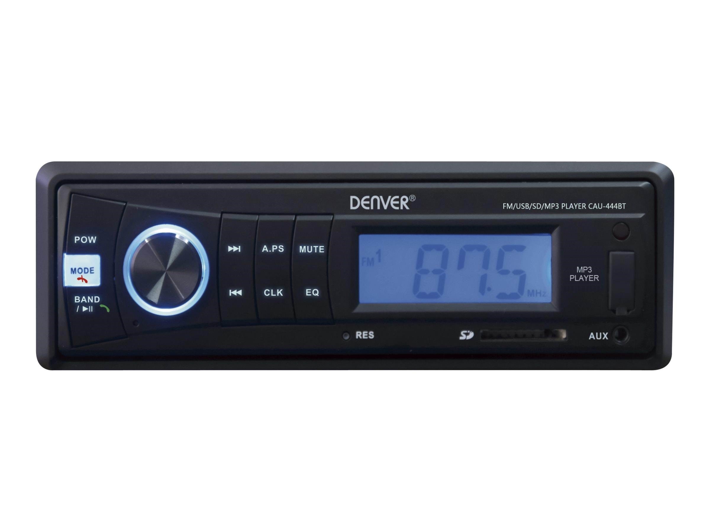 DENVER CAU-444BT - Car - digital receiver - in-dash unit - Single-DIN - Bilradio Bilstereo