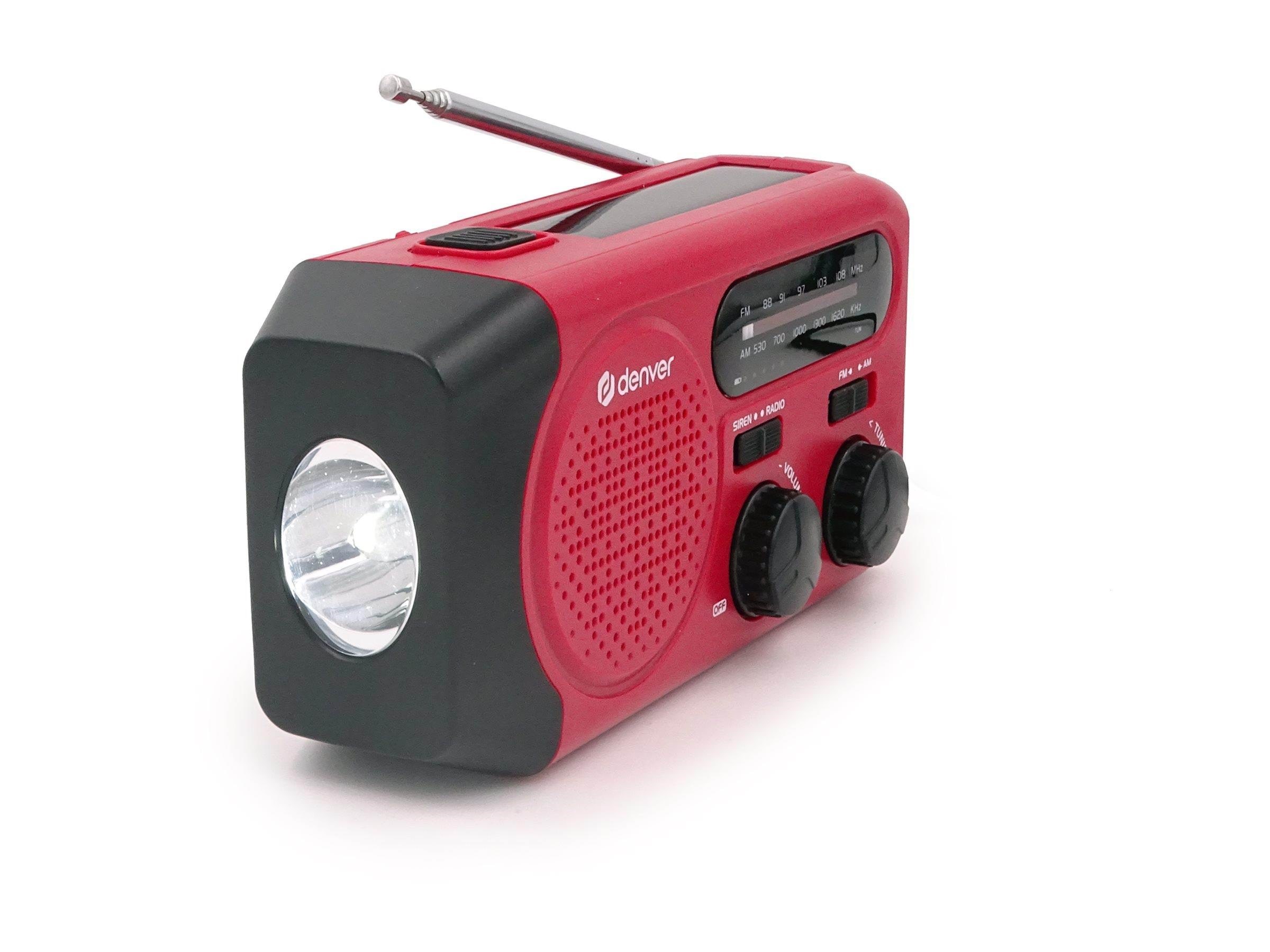 DENVER SCR-2010 - Emergency Radio - Solar - Dynamo - 2000mAh Powerbank - AM/FM