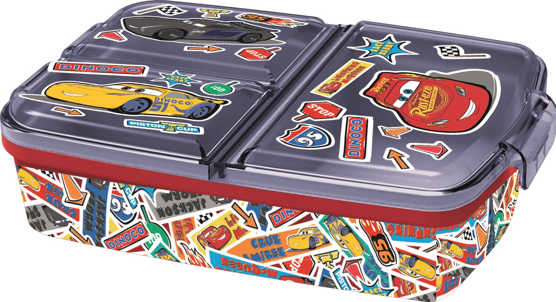 Euromic Disney Biler multirums madkasse 18 x 13 cm Skoletilbehoer 088808735-51520