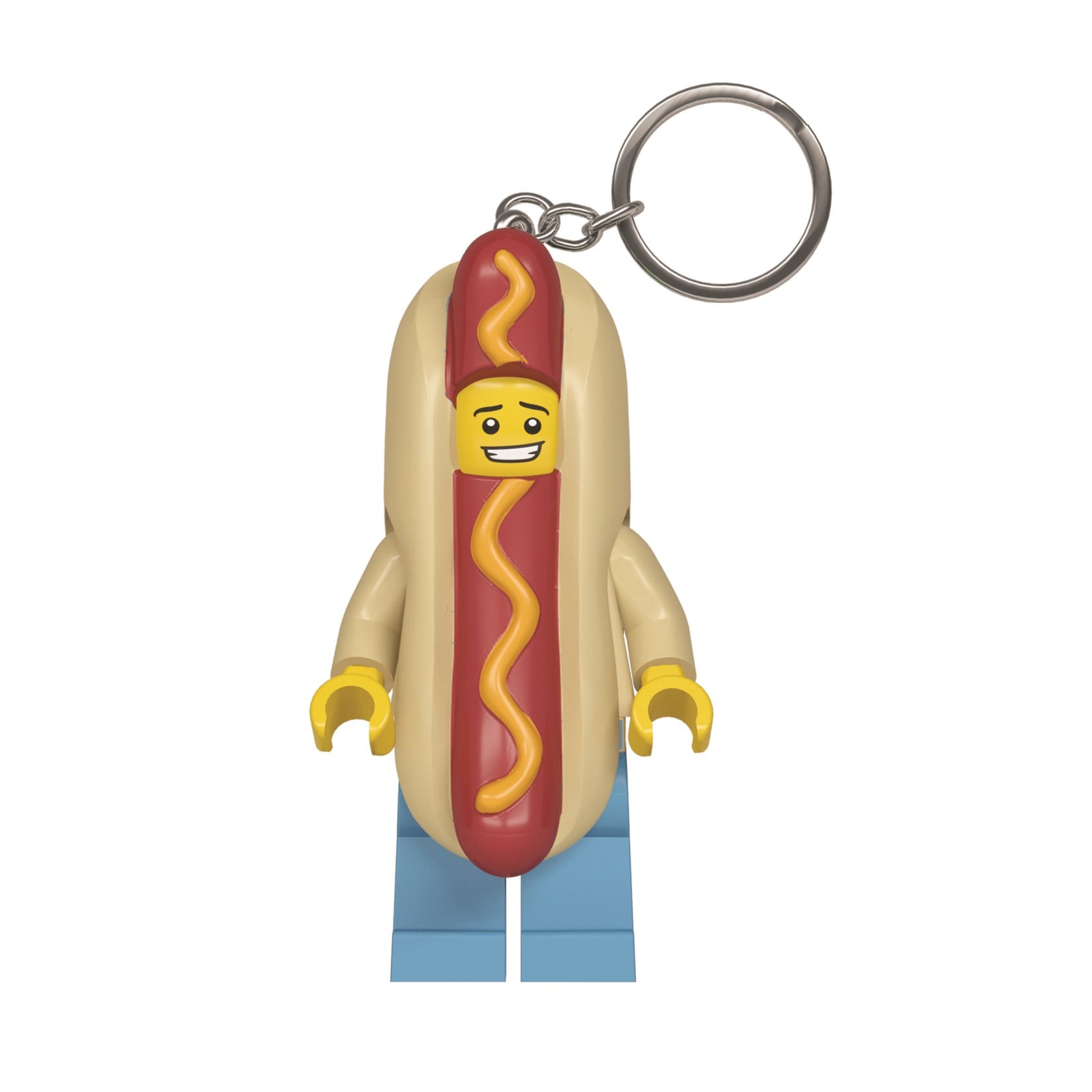 LEGO Hot Dog Mand Nøglering med LED lys
