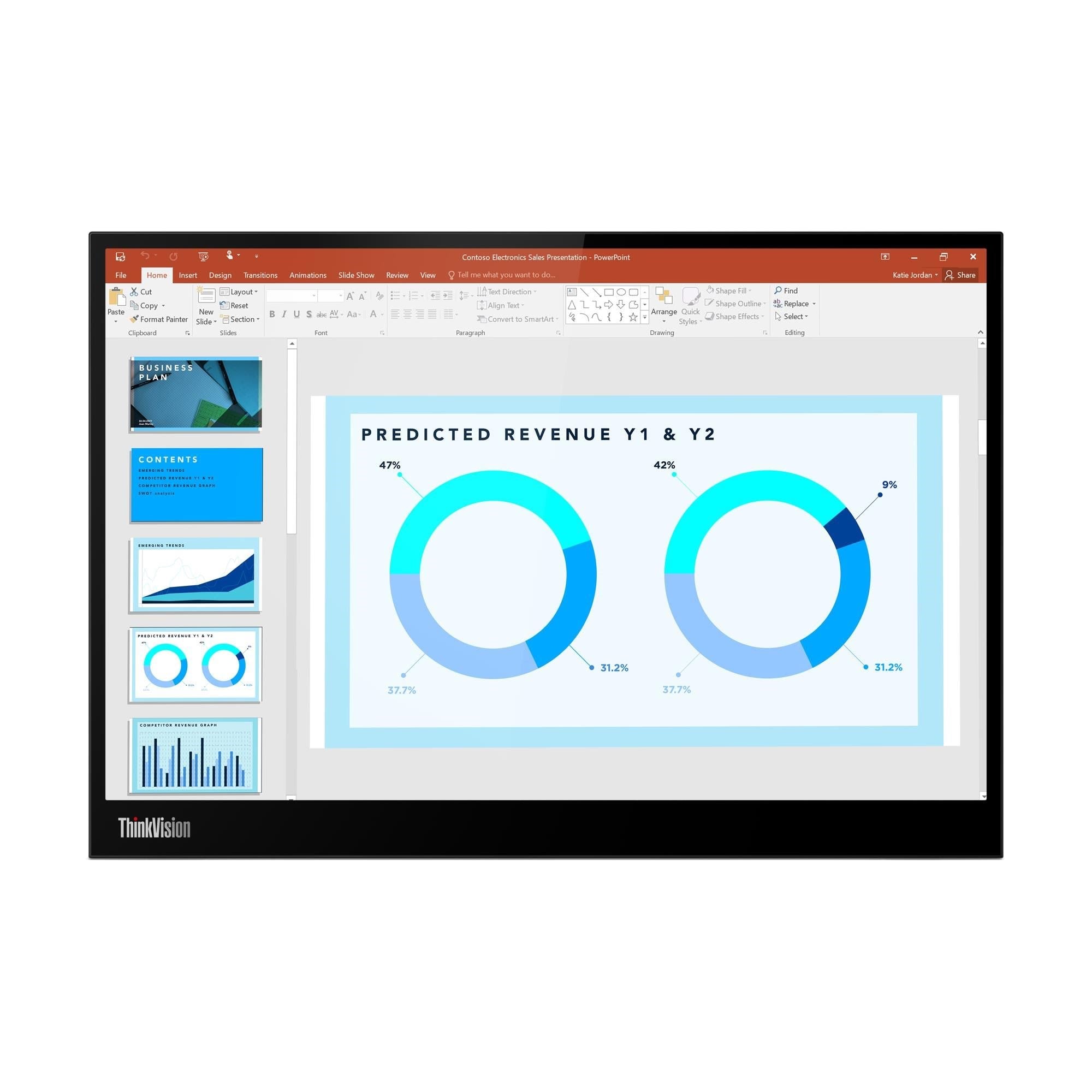 14" Lenovo ThinkVision M14d - 2240x1400 - 60Hz - IPS Computerskærm Black 63AAUAT6WL