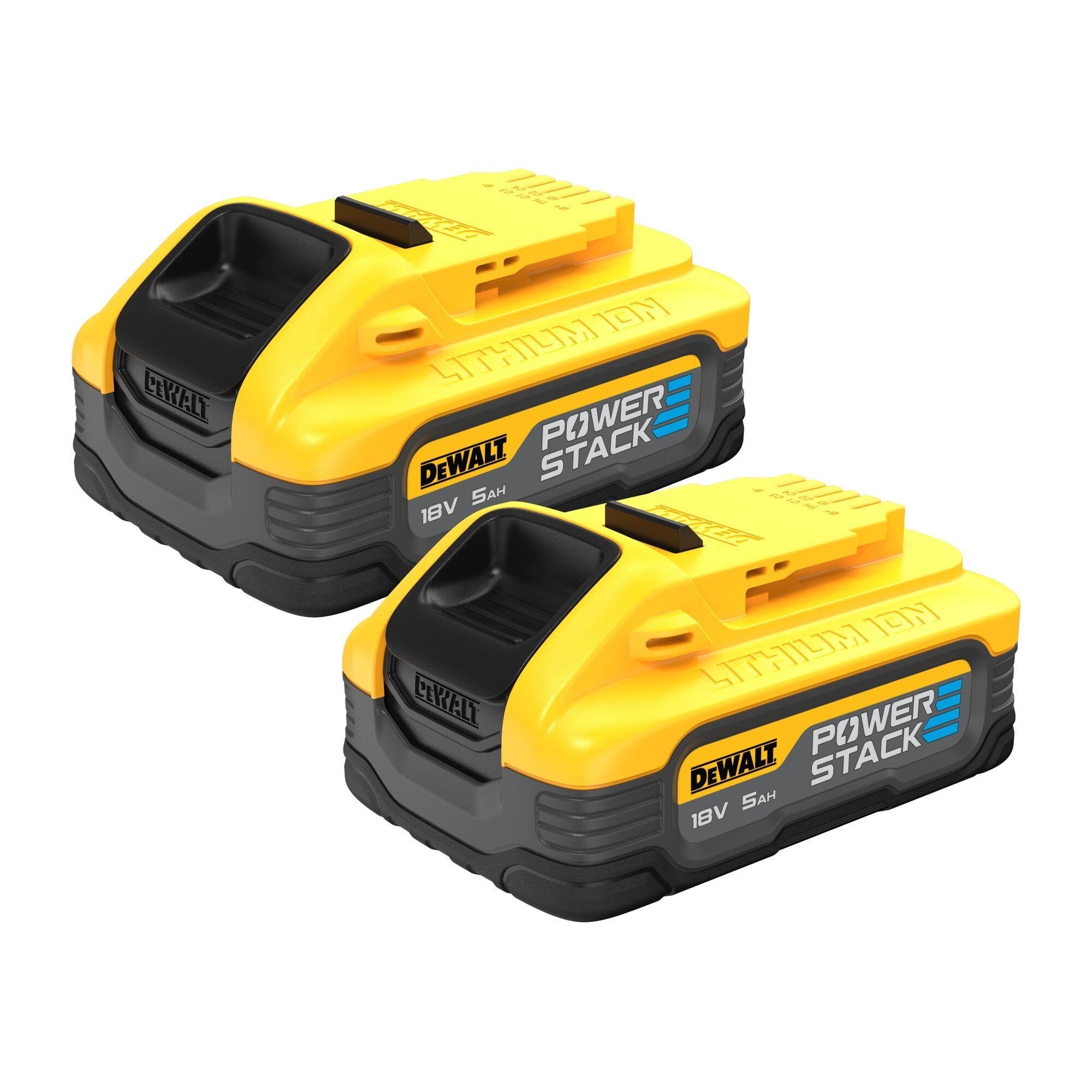 Dewalt DCBP518H2-XJ 18V XR POWERSTACK 5AH-batteri, dobbeltpakning Akku Lader