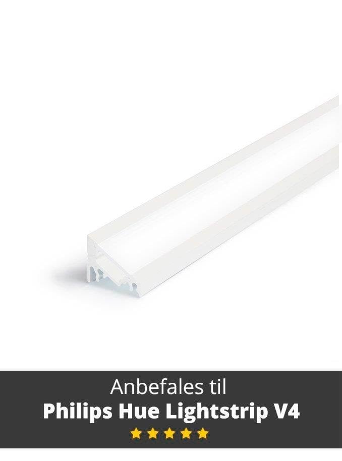 Light Solutions Aluminum profile - Model C for Philips Hue and WiZ - White Smart Home 5714255008081