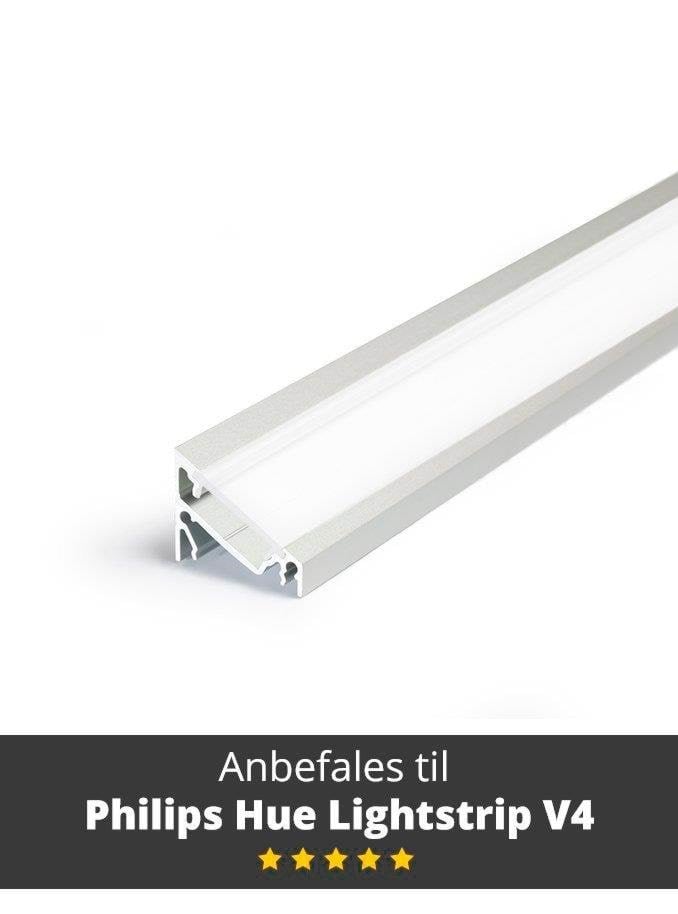 Light Solutions Aluminum profile - Model C for Philips Hue and WiZ - Alu