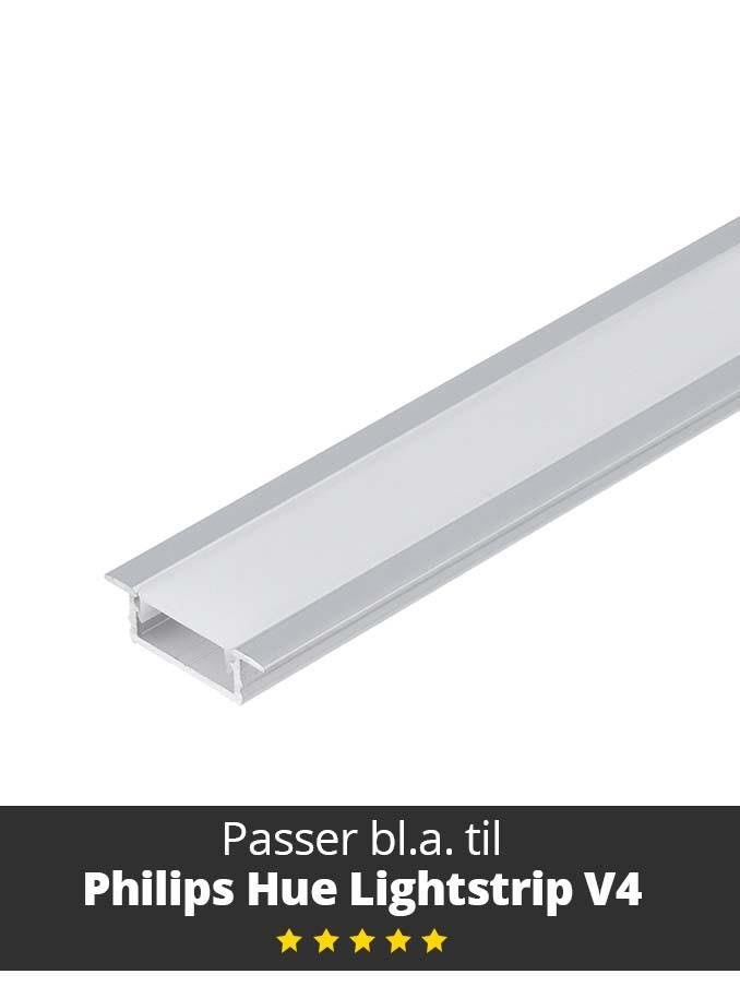 Light Solutions Aluminum profile - Model G for Philips Hue and WiZ - Alu