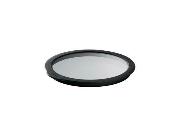 Rösle Glass lid 16 cm Clear/Black Glass/Silicone Køkkentilbehør 22555