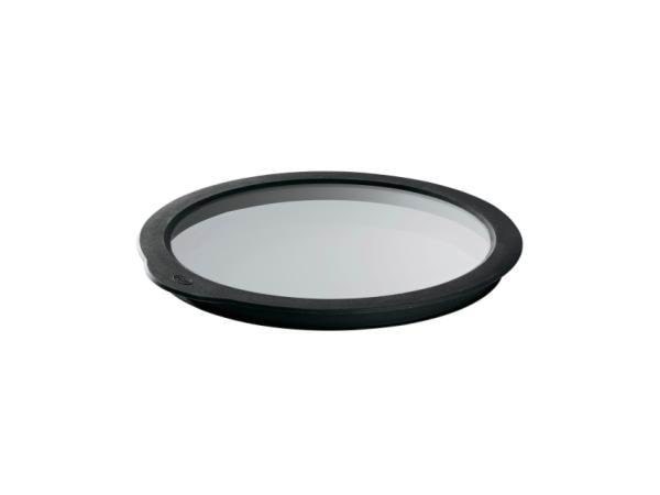 Rösle Glass lid 20 cm Clear/Black Glass/Silicone Køkkentilbehør 22556
