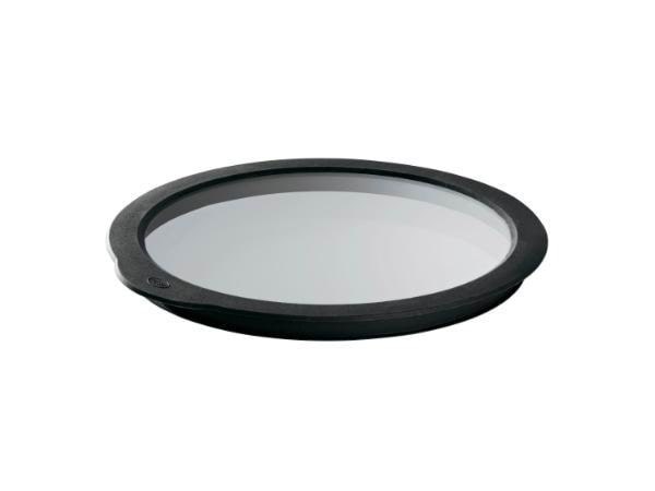Rösle Glass lid 24 cm Clear/Black Glass/Silicone Køkkentilbehør 22557