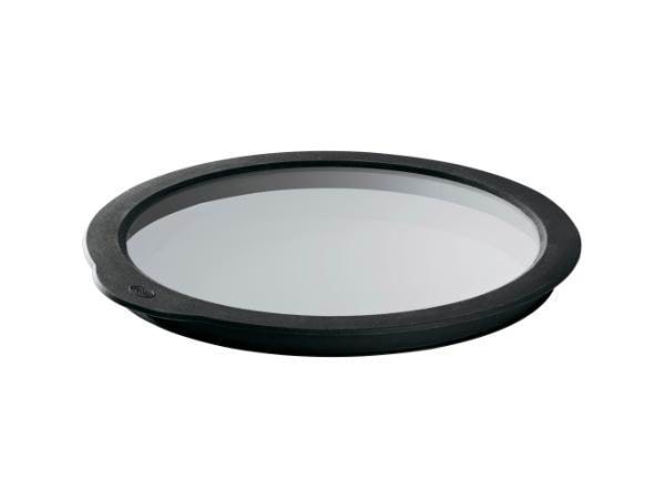 Rösle Glass lid 28 cm Clear/Black Glass/Silicone Køkkentilbehør 22558