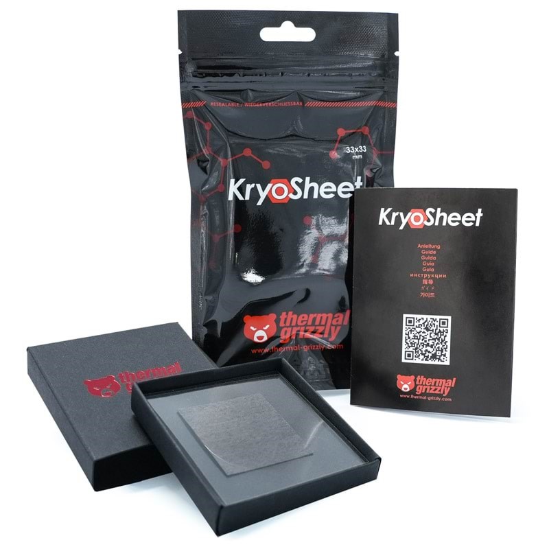 Thermal Grizzly KryoSheet thermal pad - 33 x 33 mm - Termisk Plade Cpu Køler TG-KS-33-33