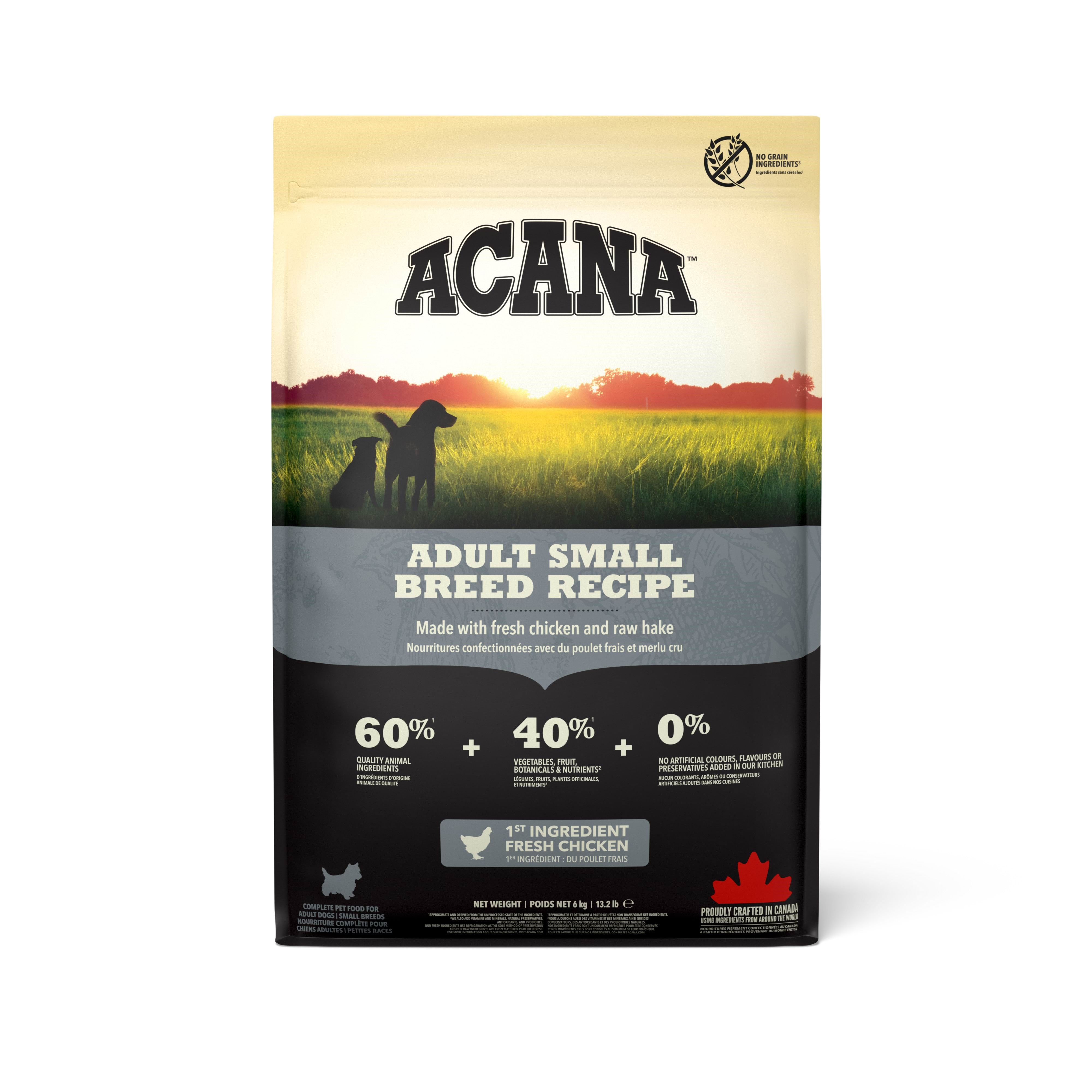 Acana Adult Small Breed Recipe Dry Dog Food 2kg Hundeudstyr 064992523206