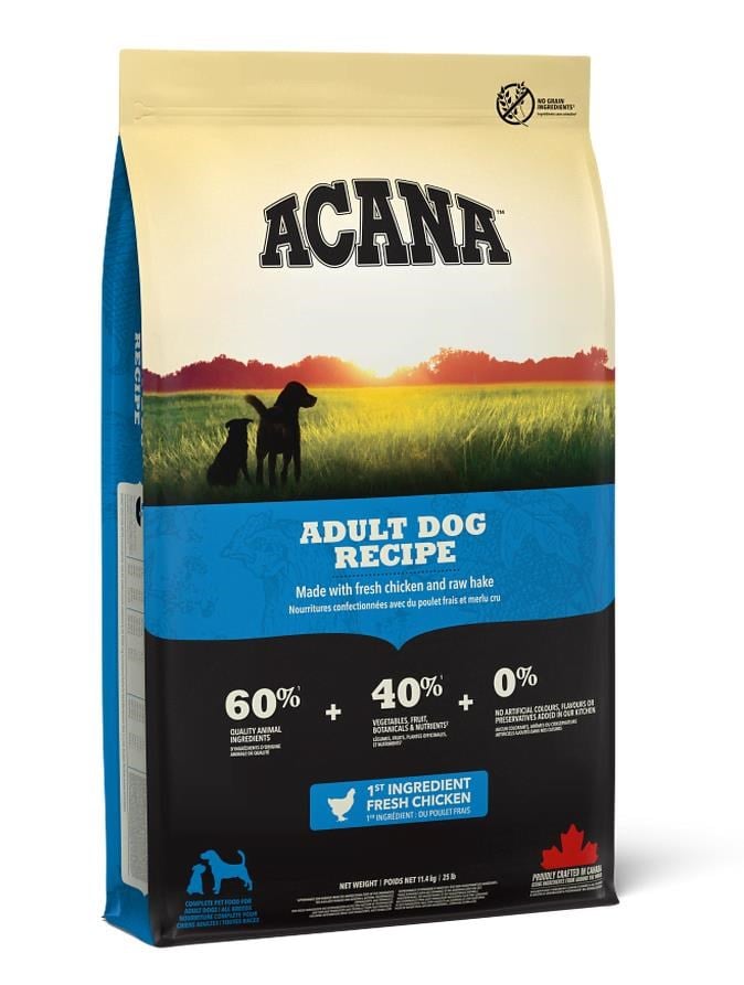 Acana Adult Dog Recipe Dry Dog Food 11.4kg Hundeudstyr ACA031e