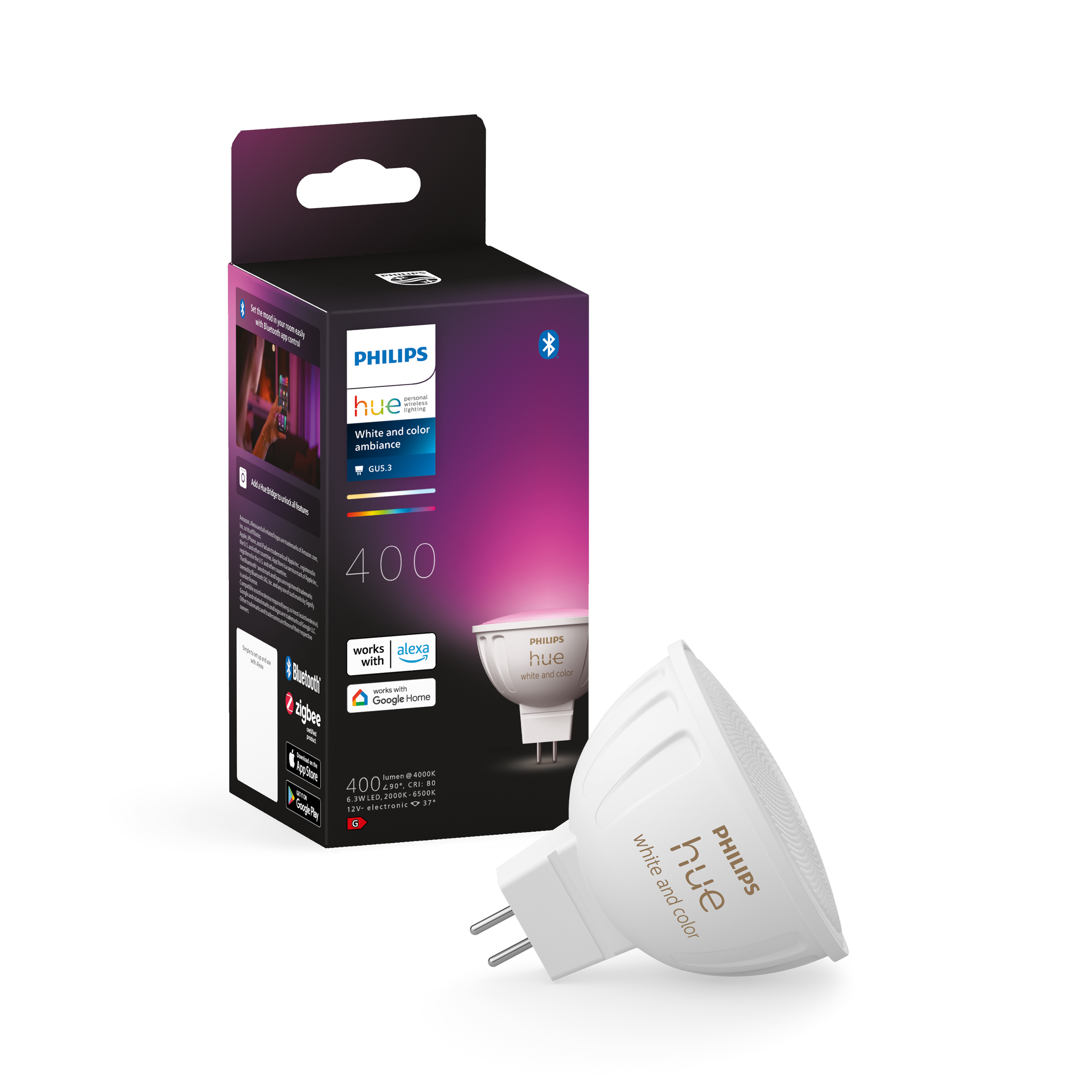 Philips HueWCA 6,3W 12V MR16 1-pakke Smart Home 929003575301