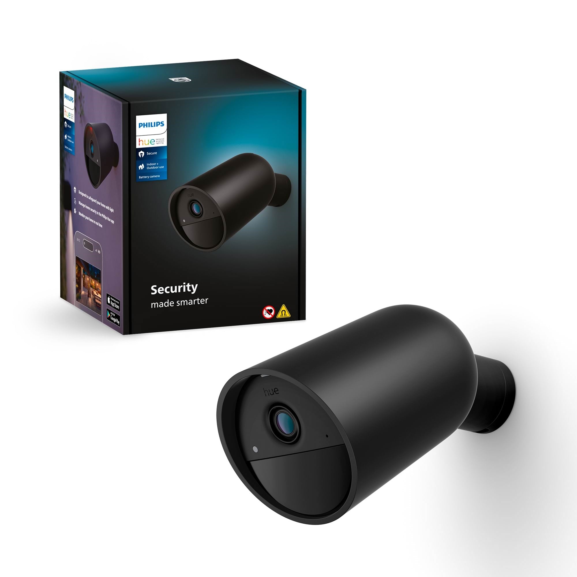 Philips Hue Secure kamera på batteri (sort) Smart Home 929003562602