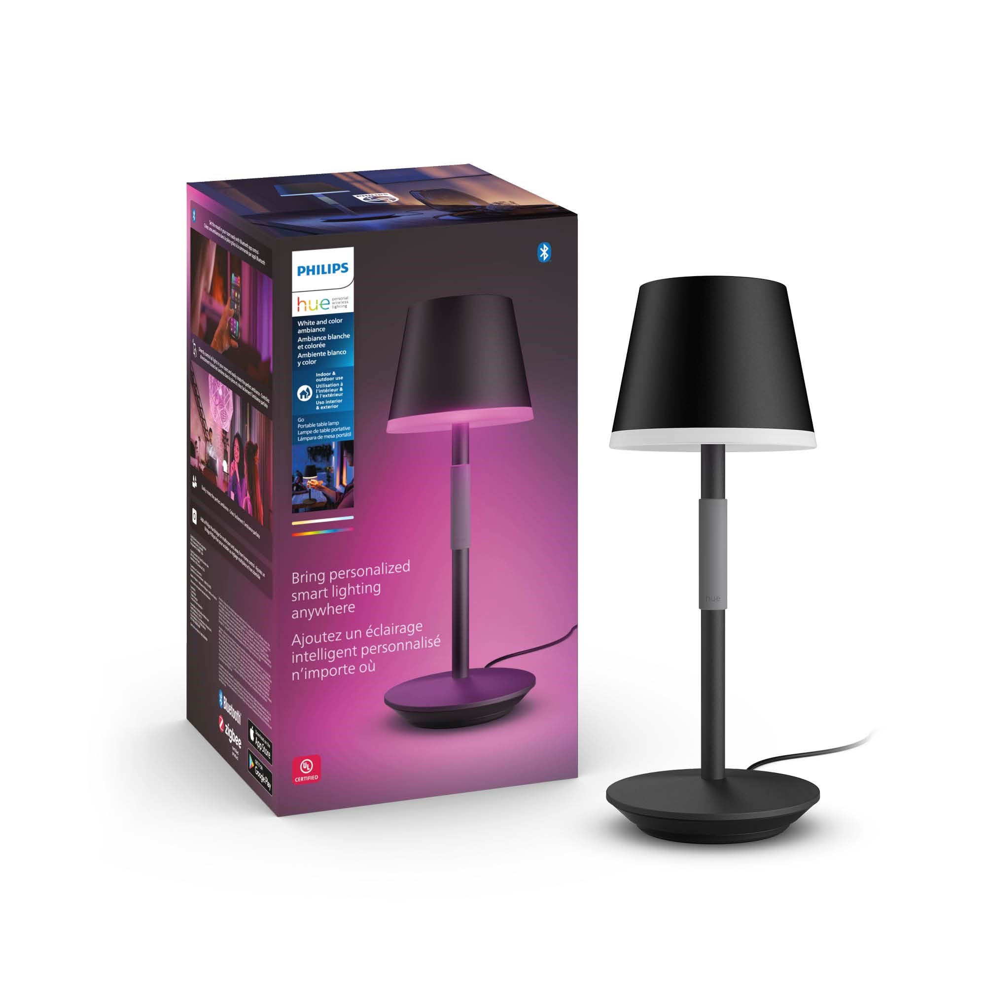 Philips Hue Go transportabel bordlampe - Sort Smart Home 929003128501