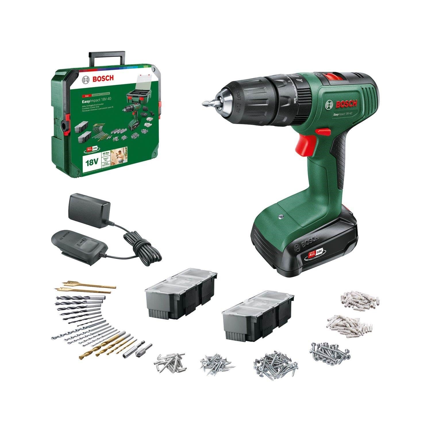 Bosch Easy Impact 18V-40 + SystemBox CORDLESS DRILL/DRIVER WITH TWO GEARS Skruemaskine 06039D810C