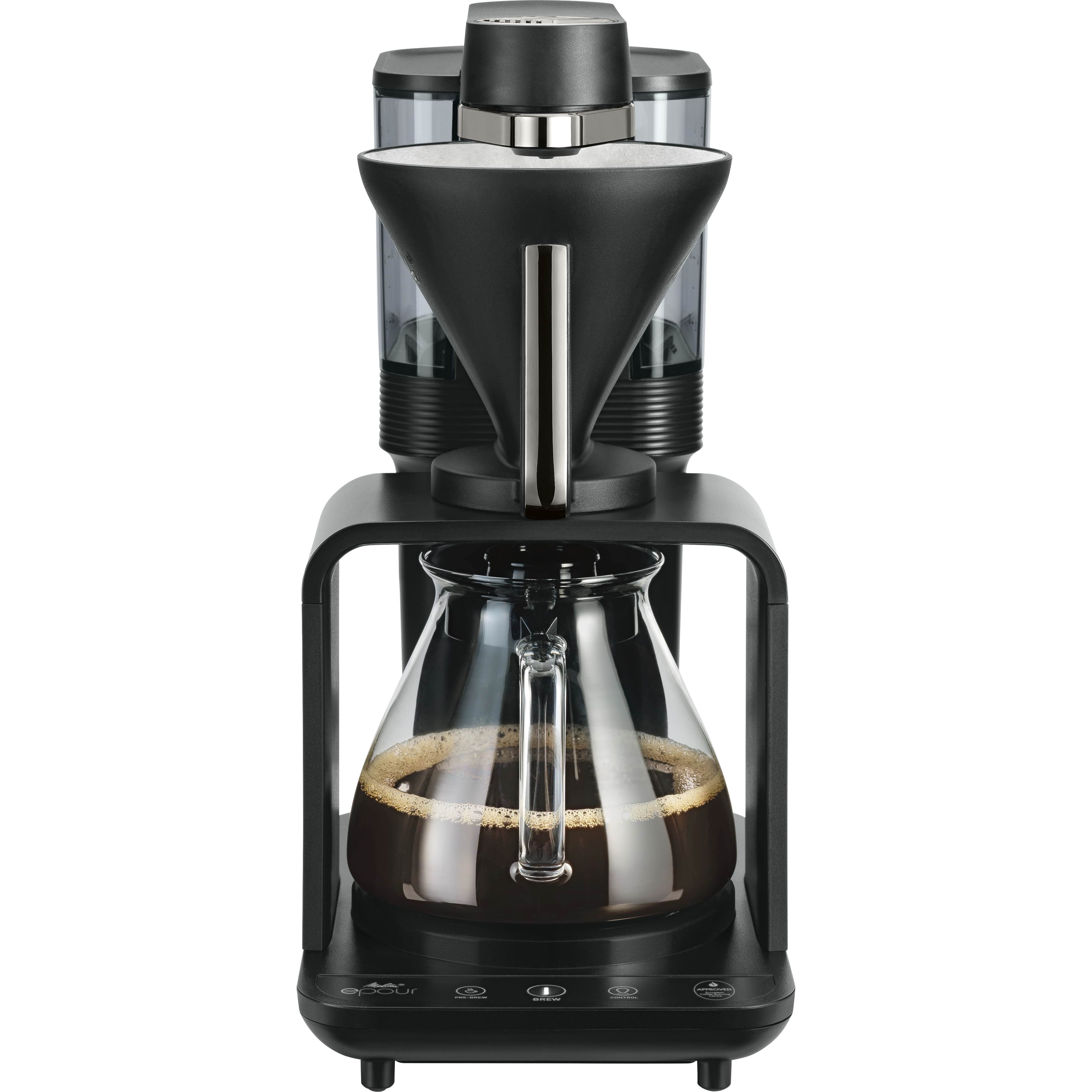 Melitta EPOUR Sort/Krom Kaffemaskine Sølv 6773142
