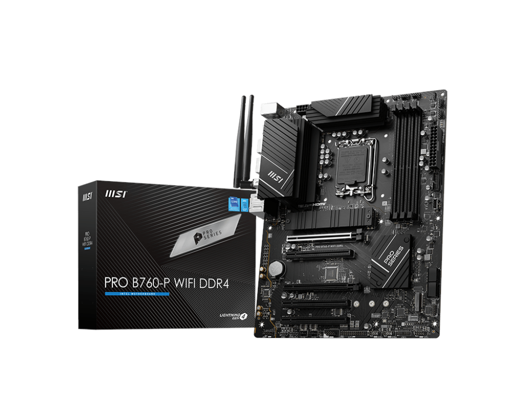 MSI PRO B760-P WIFI DDR4 Bundkort - Intel B760 - Intel LGA1700 - DDR4 RAM - ATX