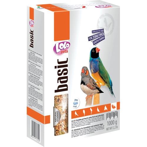 Lolo Pets Zebra Finch and Exotic Bird Food 1kg Fuglefoder Snacks Vitaminer FF72302
