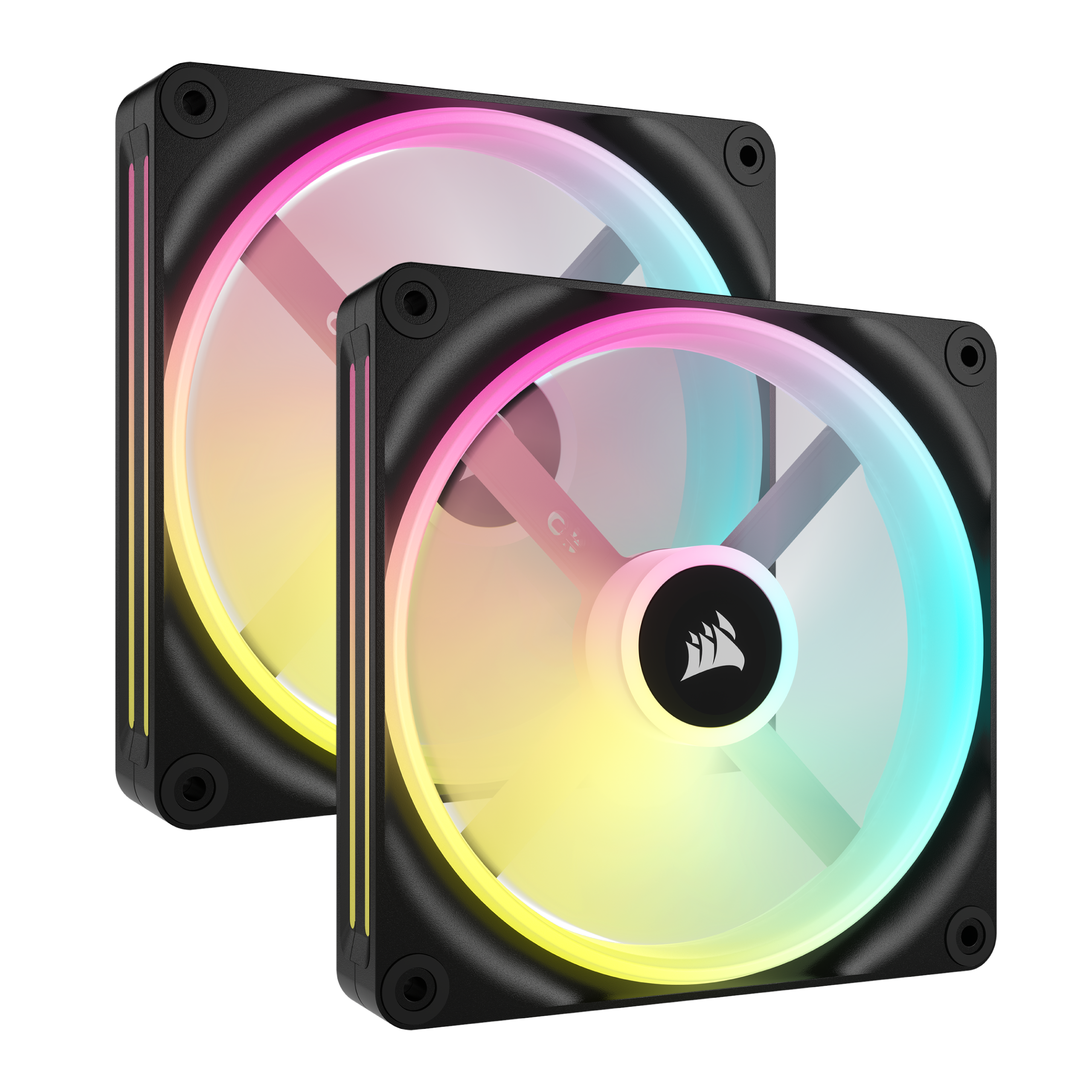 Corsair iCUE LINK QX140 RGB Starter Kit - Black - Kabinet køler - 140mm - Sort med RGB LED lys - 37 dBA Kabinetkøler CO-9051004-WW
