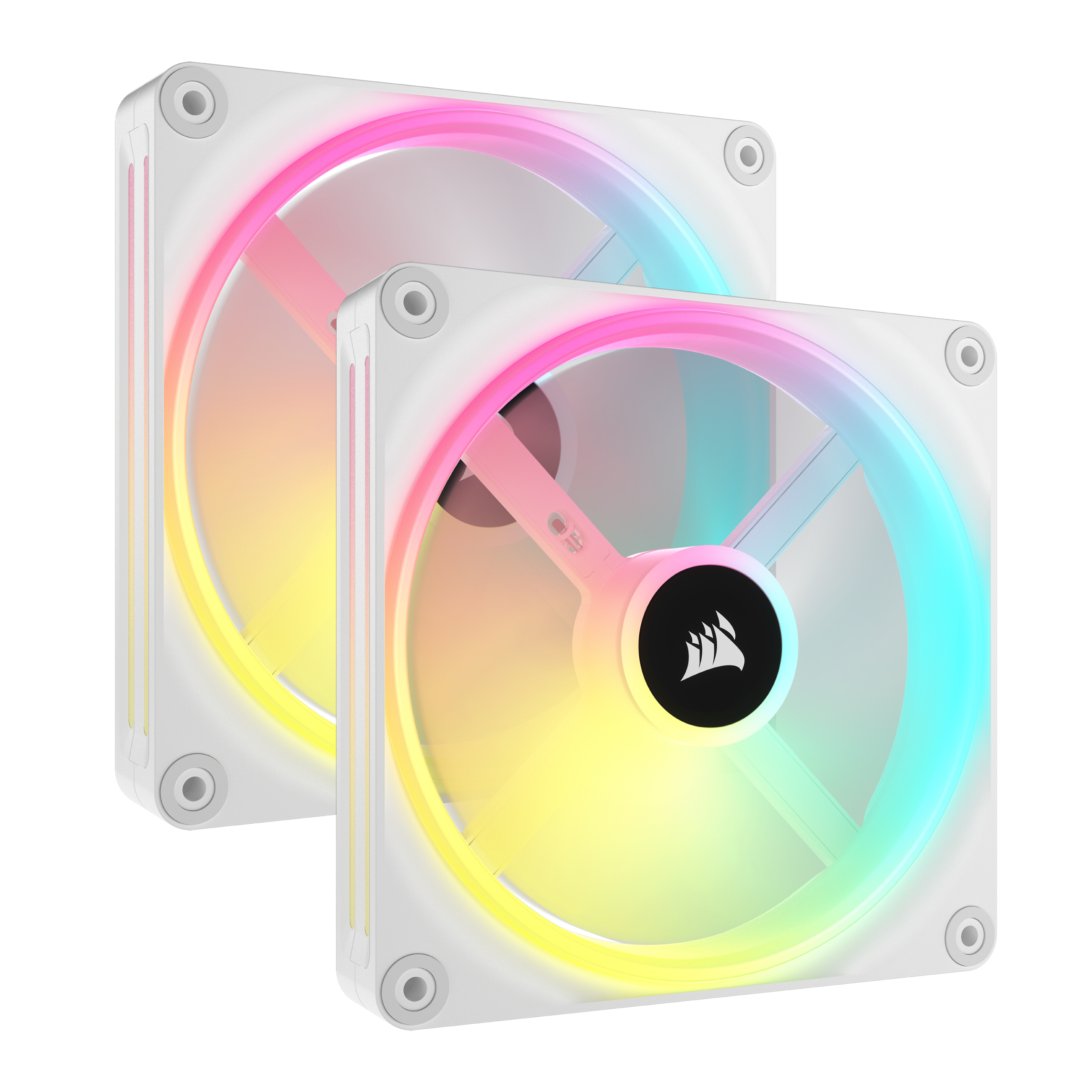 Corsair iCUE LINK QX140 RGB Starter Kit - White - Kabinet køler - 140mm - Hvid med RGB LED lys - 37 dBA Kabinetkøler CO-9051008-WW