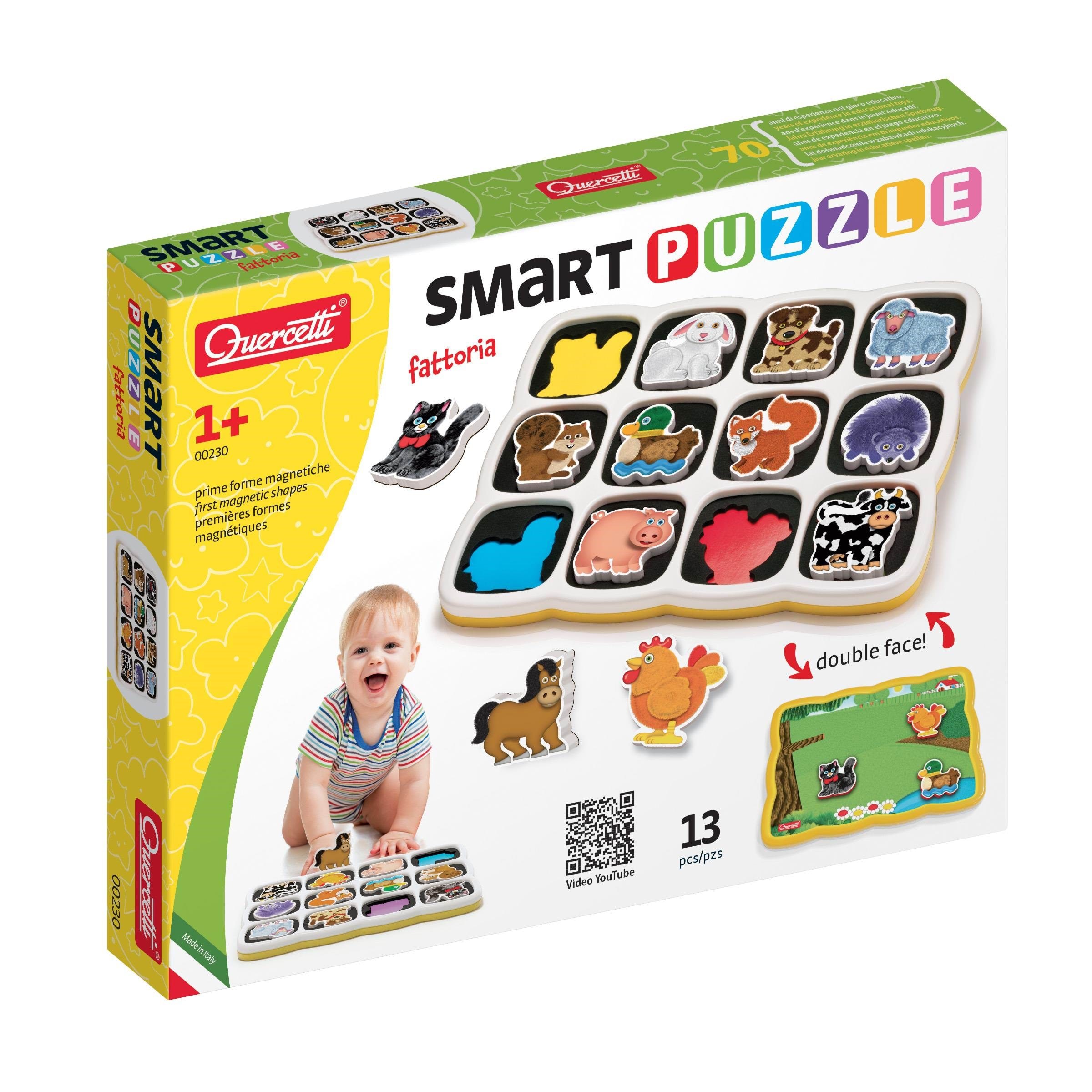 Quercetti Smart Puzzle Farm Babylegetøj QU-0230