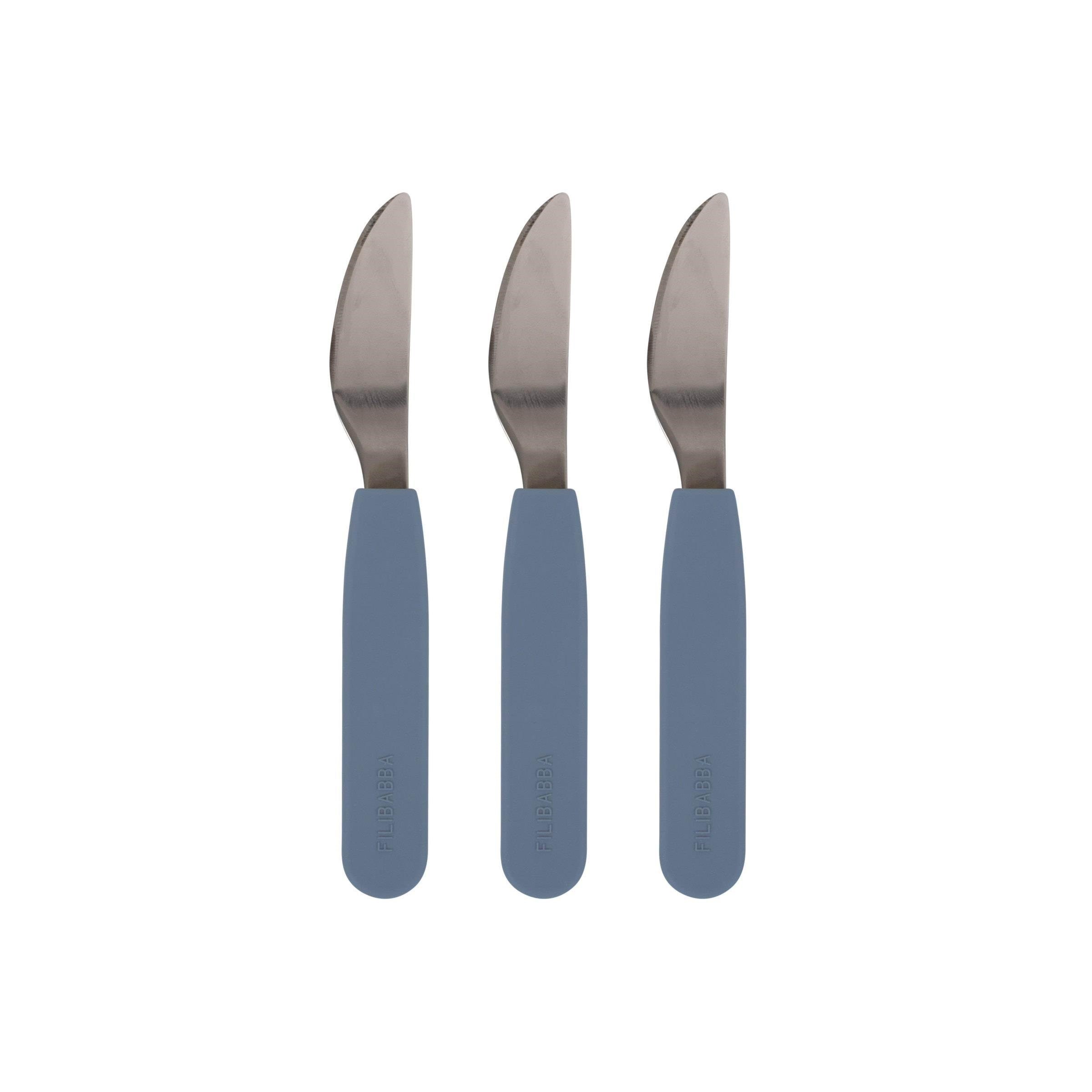 Filibabba Silicone knife 3-pack - Powder blue Babyudstyr FI-SI018