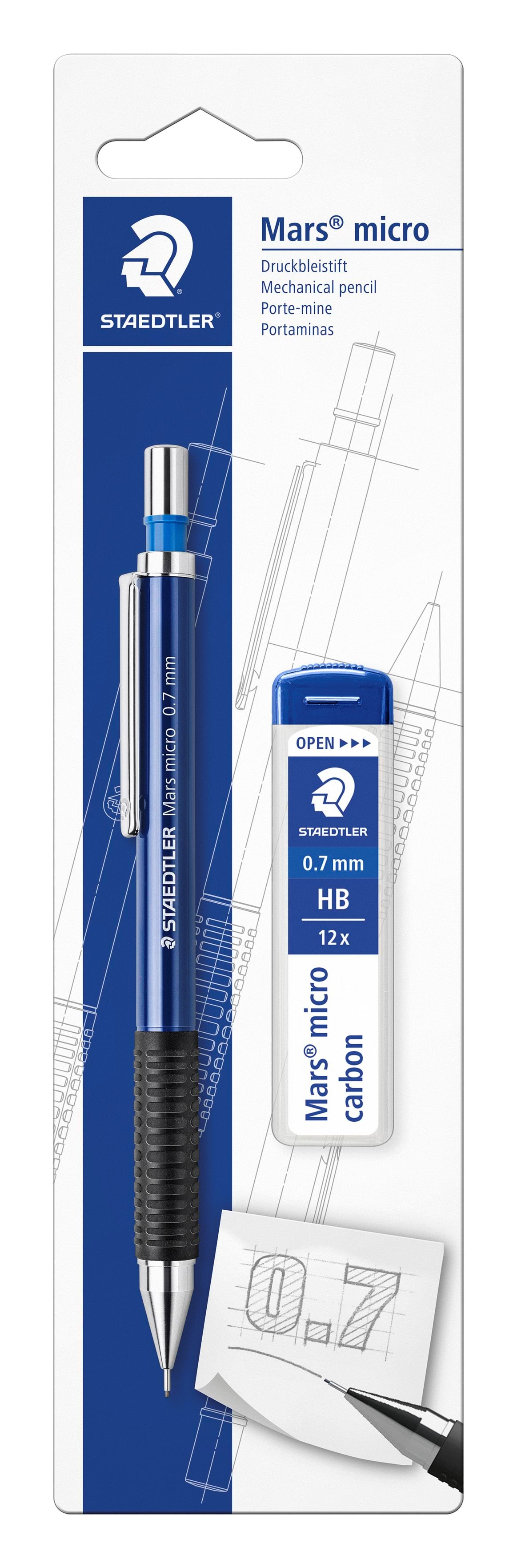 Staedtler Mars Micro Pencil 0,5mm+ miner 1/Bk Tegneværktøj 7757BK25DA