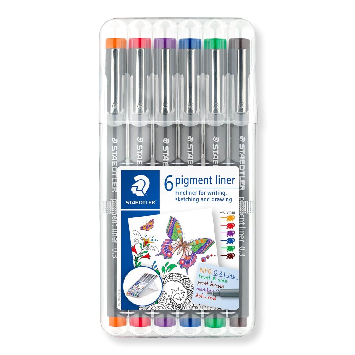 Stædtler STæDTLER Pigment 0,3mm. ass. farver Tegneværktøj 30803-SSB6