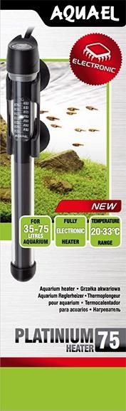 AQUæL Platinium Aquarium Heater 75W Fisk 975082