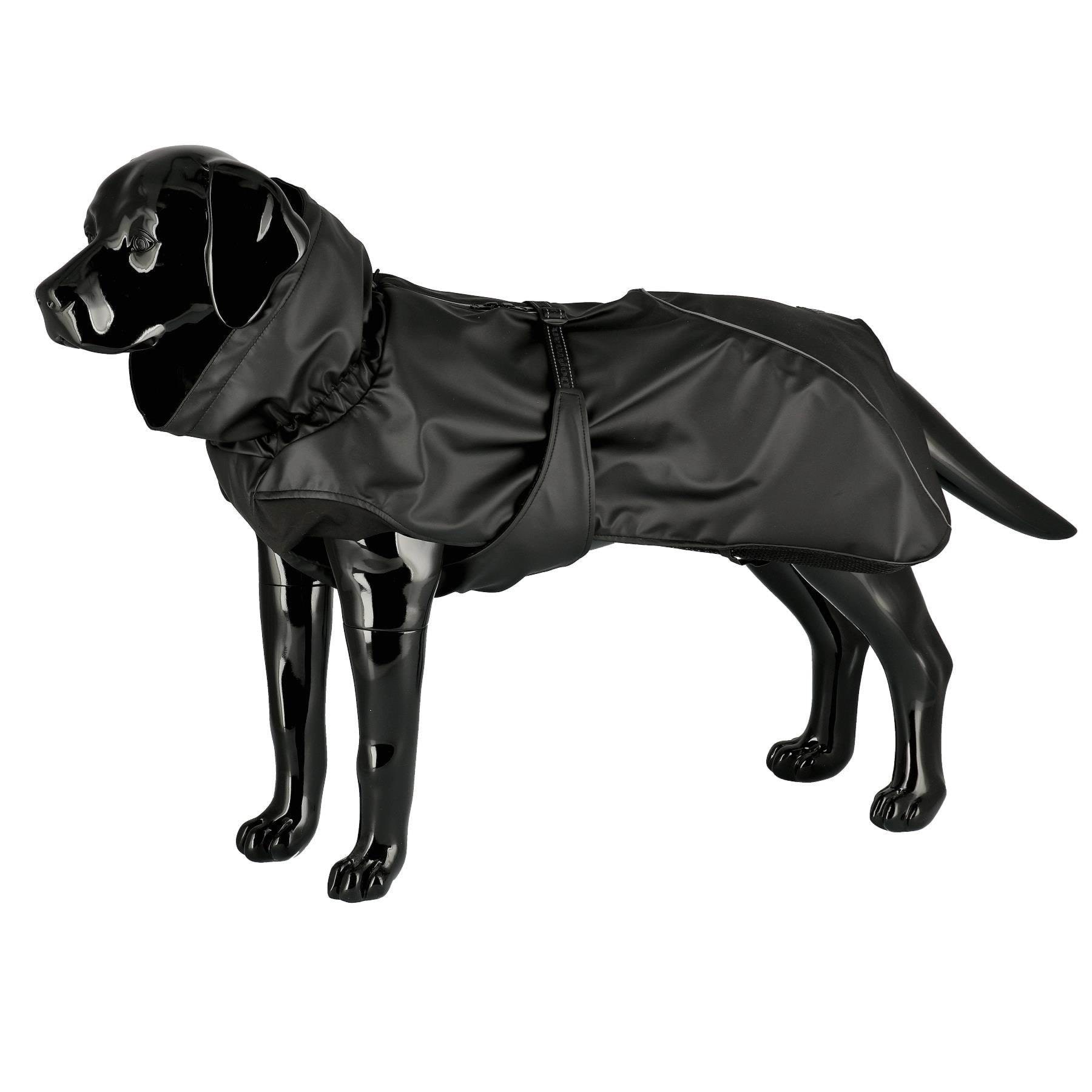 Dogman Dog Raincoat Aqua Black 60cm Hundeudstyr 757100