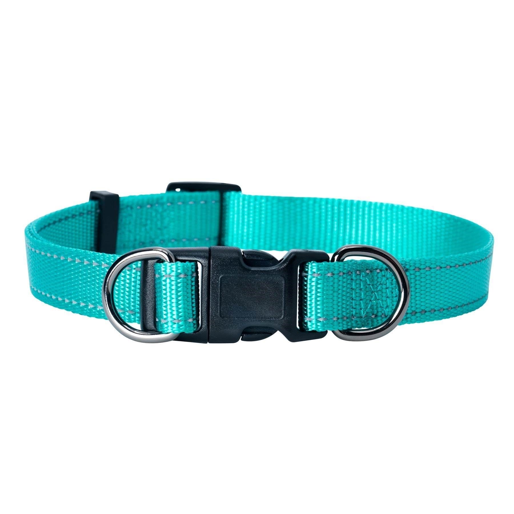 Dogman Nylon Hundehalsbånd Iris Turkis XL 25mmx38-66cm Hundeudstyr 123015