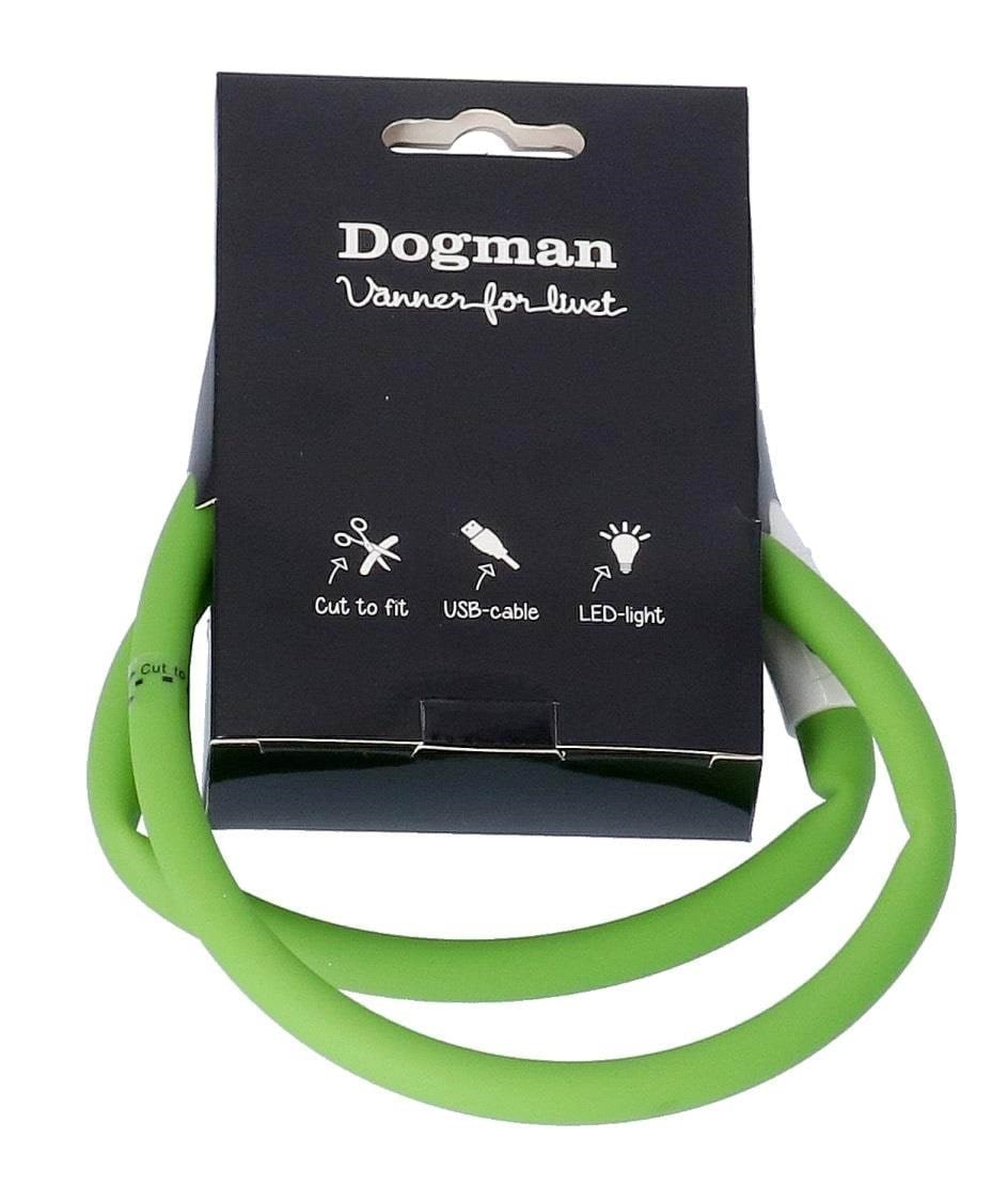 Dogman Flashing LED Collar Green Hundeudstyr 260619
