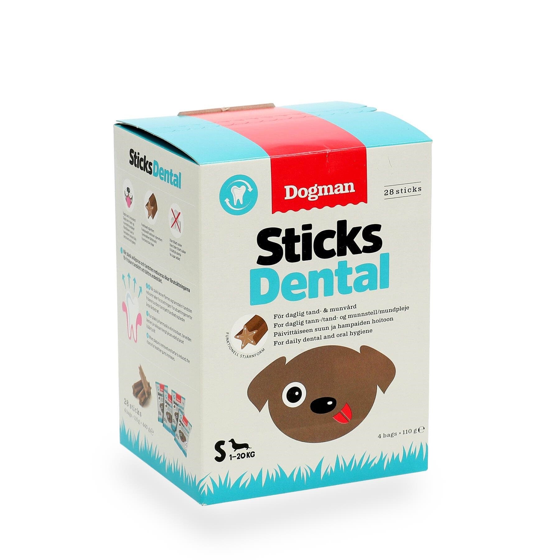 Dogman Sticks Dental S Box (28-Pack) Hundeudstyr 479170