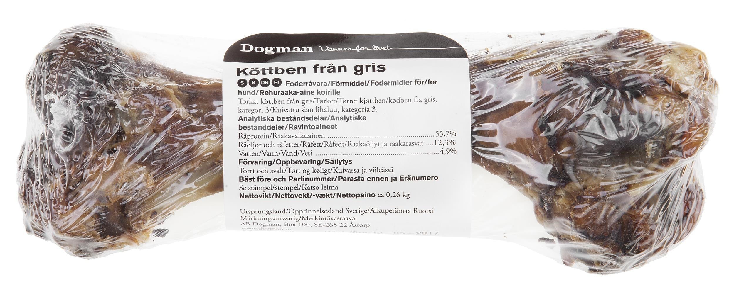 Dogman Tørret ben gris Hundeudstyr 480692