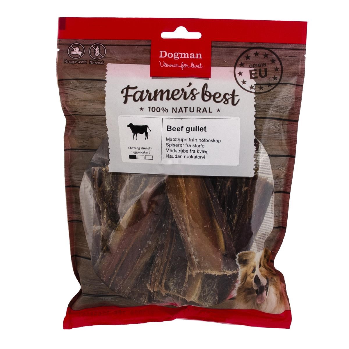 Dogman Farmers Best Beef Gullet Chews 200g Hundeudstyr 480174