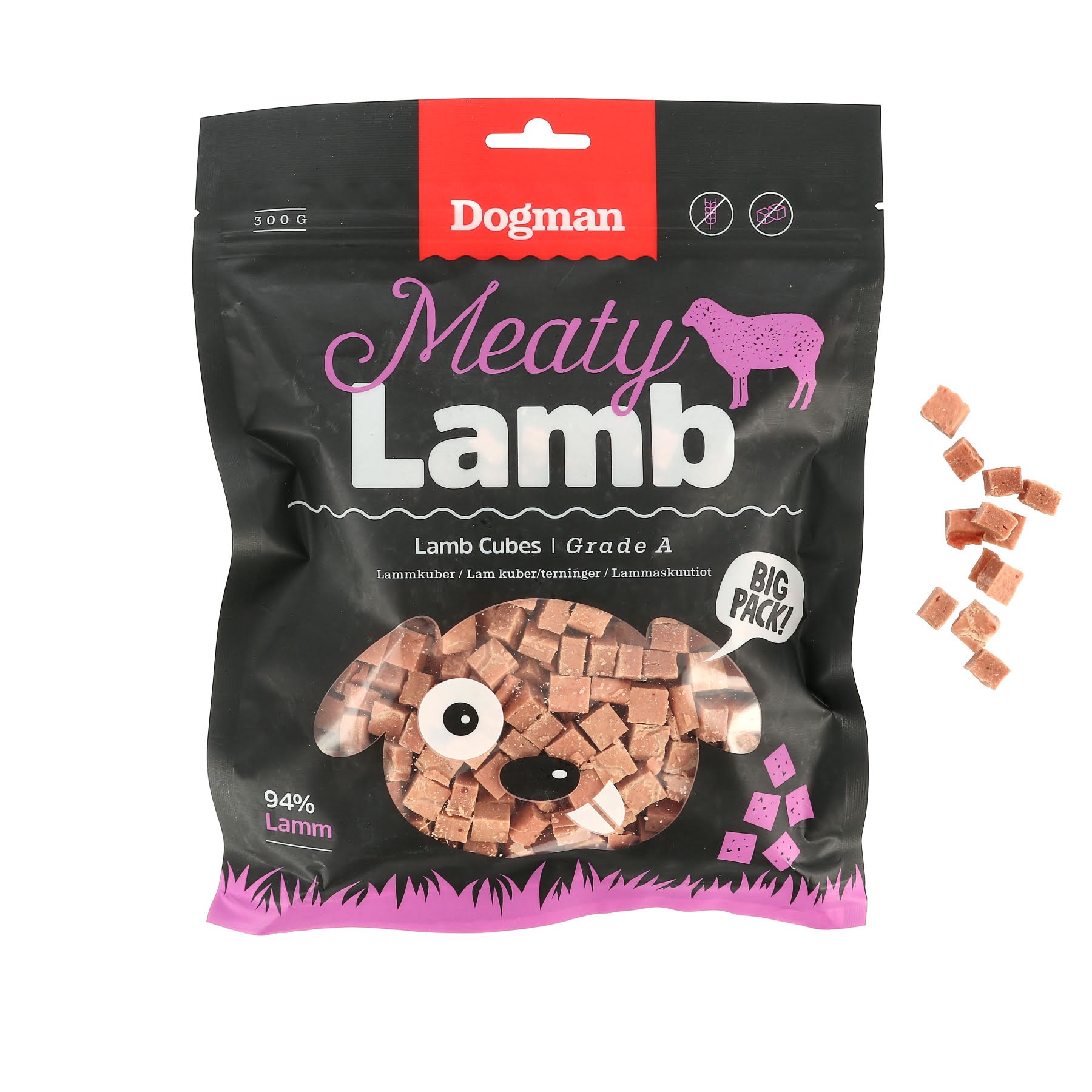 Dogman Meaty Lammetern Hundegodbidder 300g Hundeudstyr 310436