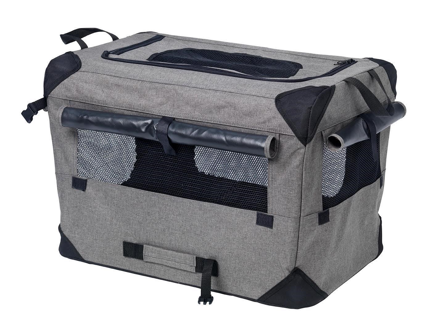 Dogman Milou Canvas Crate Grey Large 70x52x52cm Hundeudstyr 375612