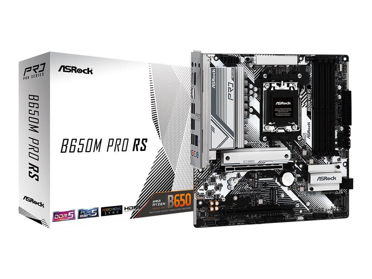 ASRock B650M PRO RS Bundkort - AMD B650 - AMD AM5 - DDR5 RAM - Micro-ATX
