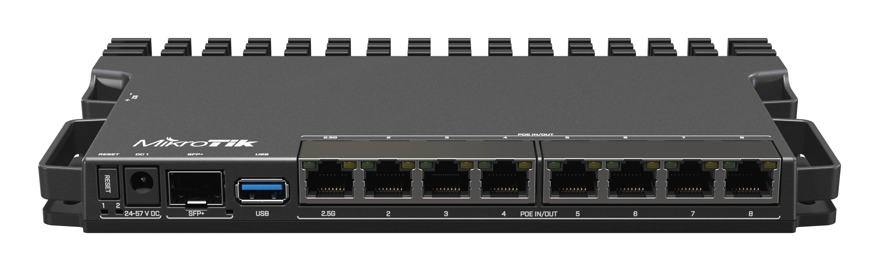 MikroTik RB5009UPR+S+IN 9-Port POE (130W) Router (7x 1G RJ45 / 1x 2.5G RJ45 / 1x 10G SFP+) - Router Router