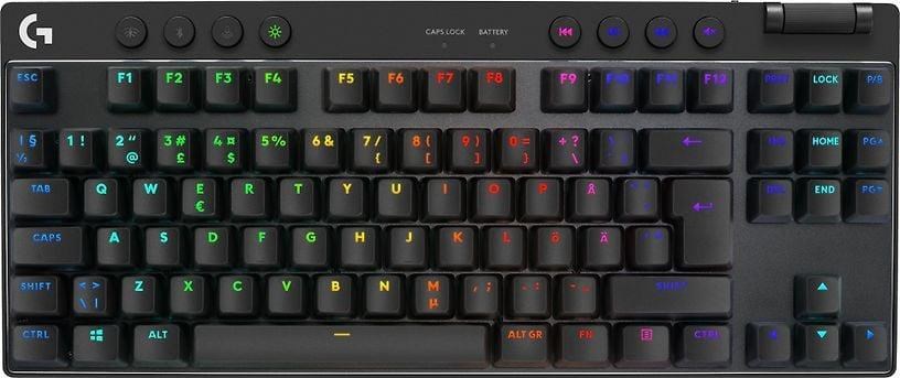 Logitech G PRO X TKL - Logitech GX Red (Linear) - Linear - Gaming Tastatur - Uden Numpad - Nordisk - Sort Tastatur 920-012422