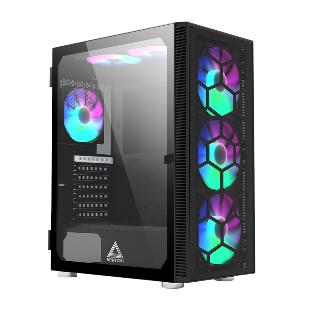 Montech X3 Glass - Black - Kabinet - Miditower - Sort Kabinet X3 GLASS BK