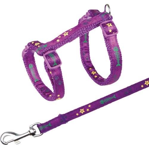 Trixie Harness with Lead assorted colours Katteudstyr TX4209