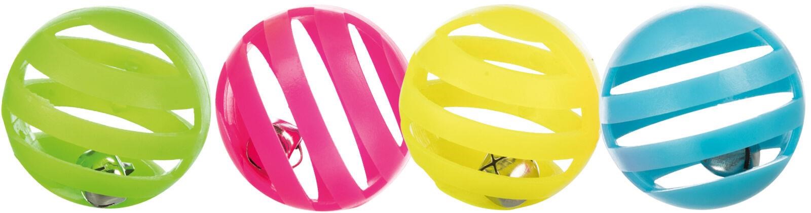 Trixie Set of Toy Balls ø 4 cm assorted colours Katteudstyr TX4521